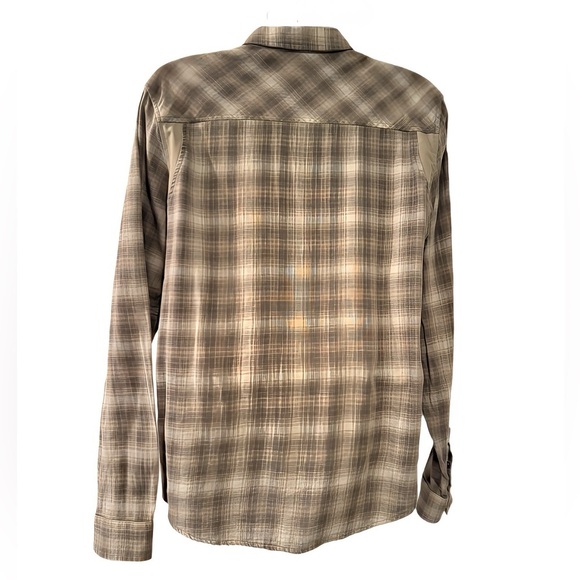 Under Armour Flannel Button-Down Shirt | Olive/Plaid | Men's Size - Large - Picture 3 of 14